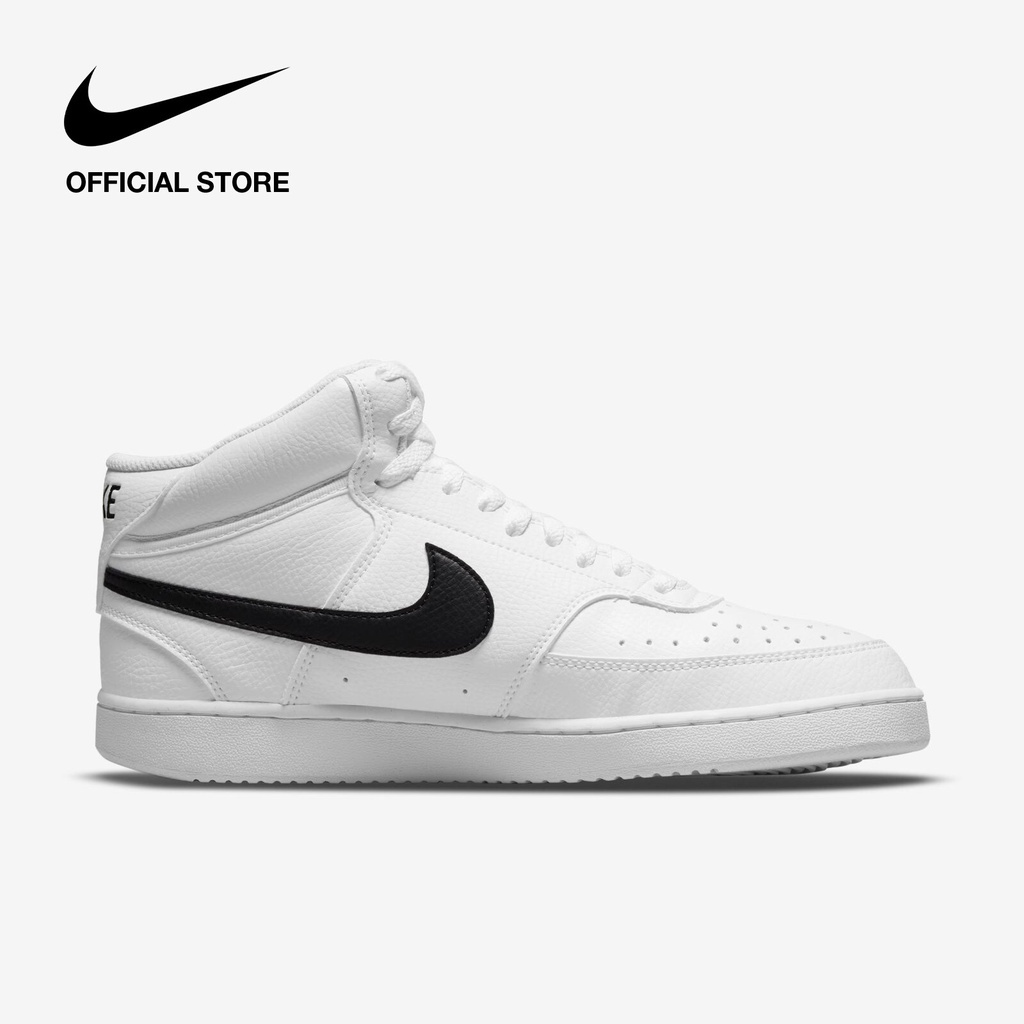 Nike Men's Court Vision Mid Shoes - White ไนกี้ รองเท้าผู้ชาย สีขาว
