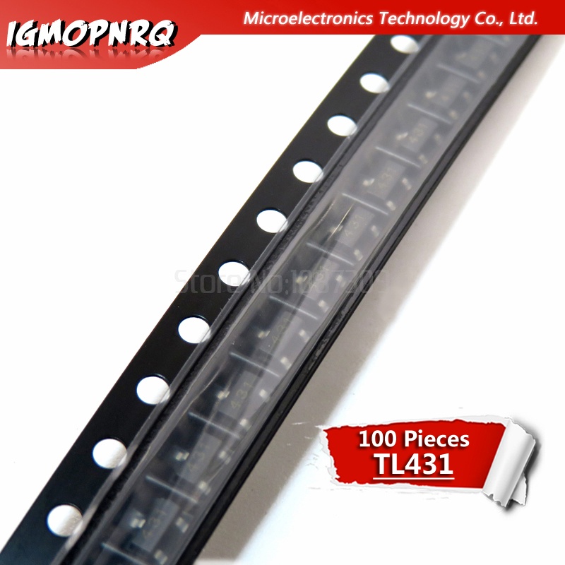 ตัวควบคุมแรงดันไฟฟ้า TL431A TL431 431 SOT23-3 100 ชิ้น