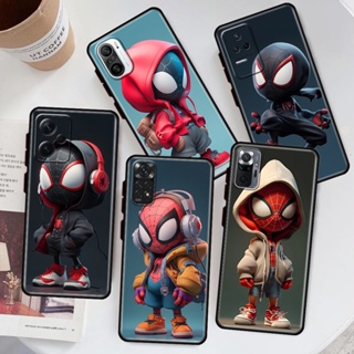 เคสซิลิโคนนิ่ม ลายสไปเดอร์แมน ป้องกันกล้อง สําหรับ Xiaomi Redmi NOTE 10 10T 10S PRO 10 PRO MAX 11T 11S 11 4G 5G