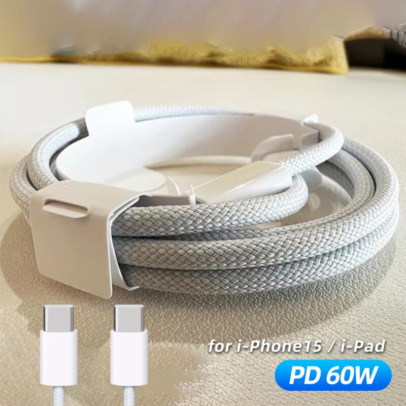 Pd สายชาร์จ Type C เป็น Type C 60W ชาร์จเร็ว สําหรับ i-Phone 15 Pro Max i(Pad USB C Xiaomi Samsung ราคา ถูกที่สุด ดีลบีเคเค แกลเลอรีภาพที่ 4
