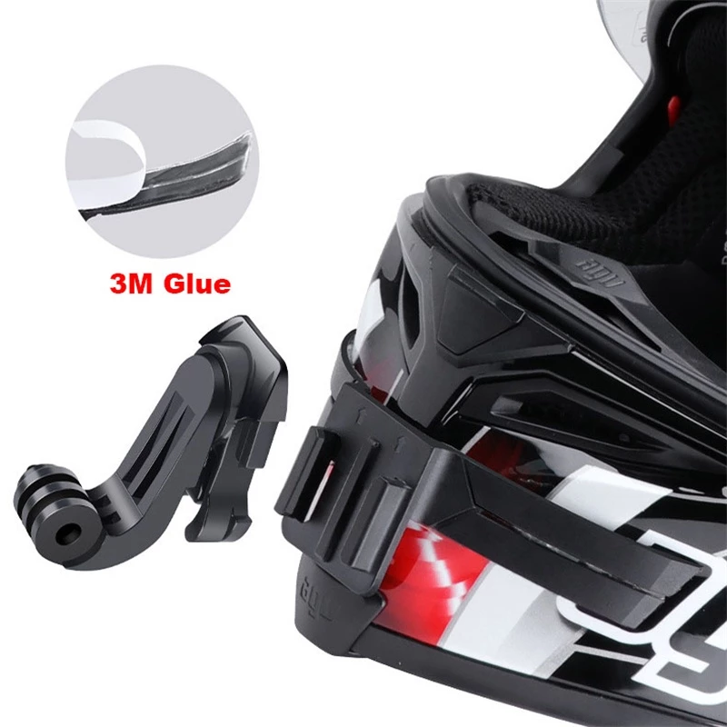 เมาท์ยึดกล้องติดหมวกกันน็อครถจักรยานยนต์ สีดํา สําหรับ GoPro Hero 11 Black 10 9 8 7 Yi DJI Action Camera thumbnail 3