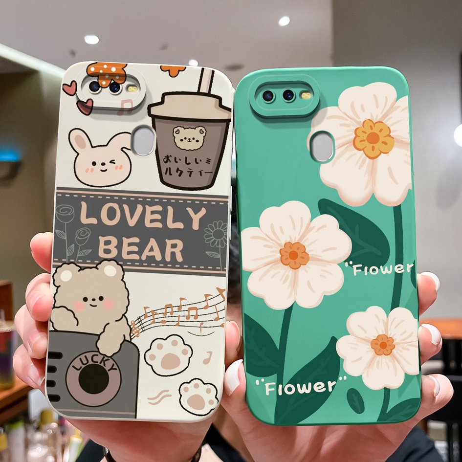 เคสโทรศัพท์ ซิลิโคนนิ่ม กันกระแทก ลายหมีน่ารัก สําหรับ Oppo A7 A7N A8 A9 A11 A11X A11K A12 A12S A31 