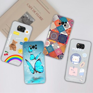 เคสโทรศัพท์ซิลิโคน TPU นิ่ม แบบใส บางพิเศษ กันกระแทก ลายการ์ตูนหมีน่ารัก สําหรับ Xiaomi Poco X3 Pro NFC PocoX3 Pro NFC