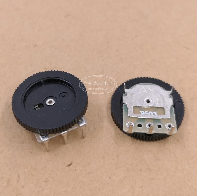 20PCS 16 * 2 มม.เกียร์ Potentiometer เดี่ยว 3-Pin B1K B102 B5K B502 B10K B103 B50K B503 16x2MM สวิทช