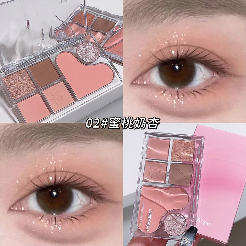 Daimanpu Gentle Six Color Eyeshadow Palette Cotton Soft Soft Pearl Matte Earth Earth Premium Party