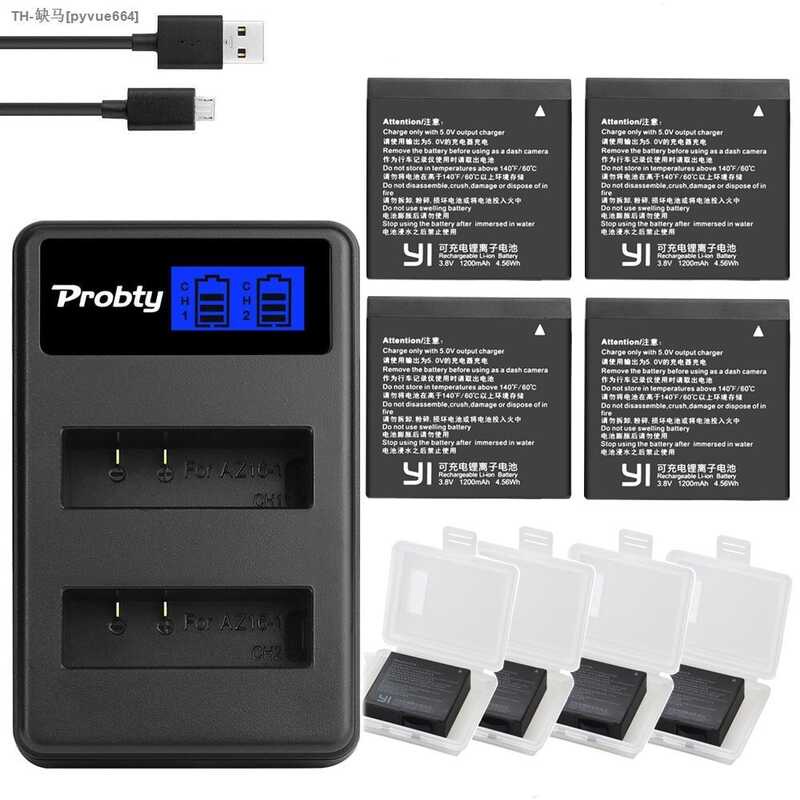 Original For Xiaomi II Yi 4K Battery Az16-1 Az16-2 Battery LCD Charger For Xiaoyi Yi Lite YI 360 VR