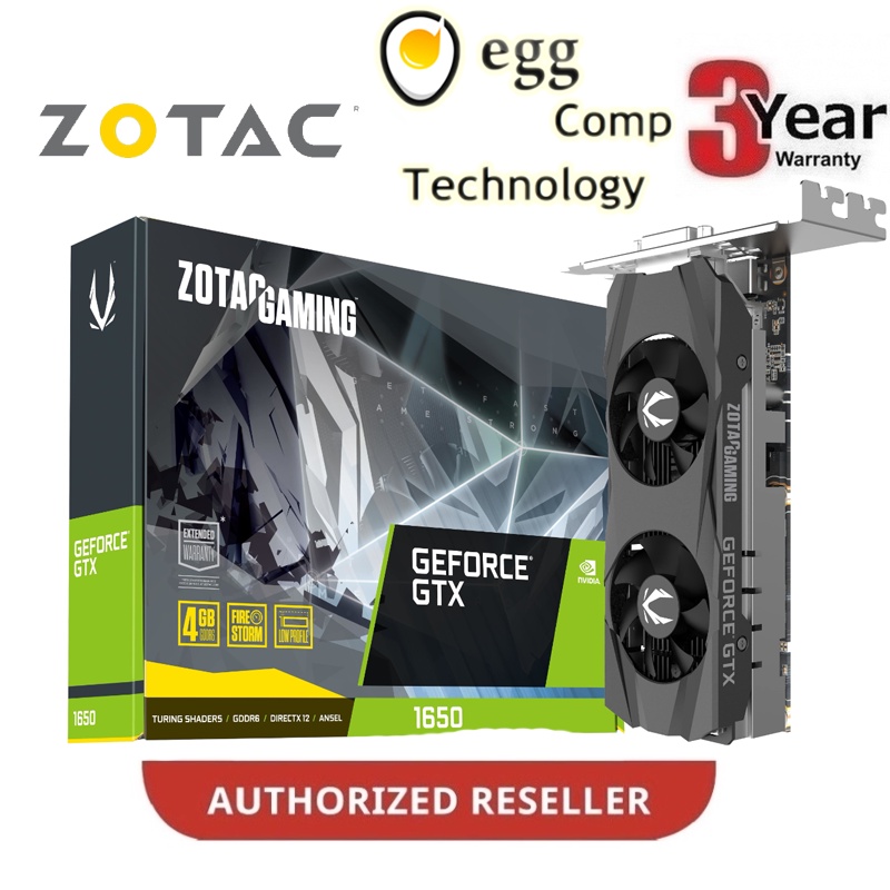 ZOTAC GAMING GEFORCE GTX 1650 LOW PROFILE GDDR6 4GB กราฟิกการ์ด GTX1650