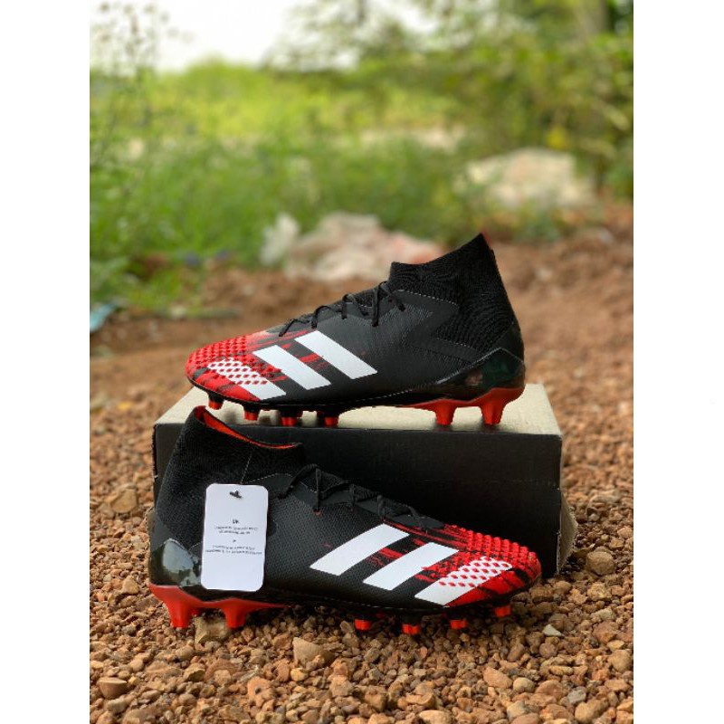 Adidas Predator 20.1 รองเท้าสตั๊ด สีดํา สีแดง