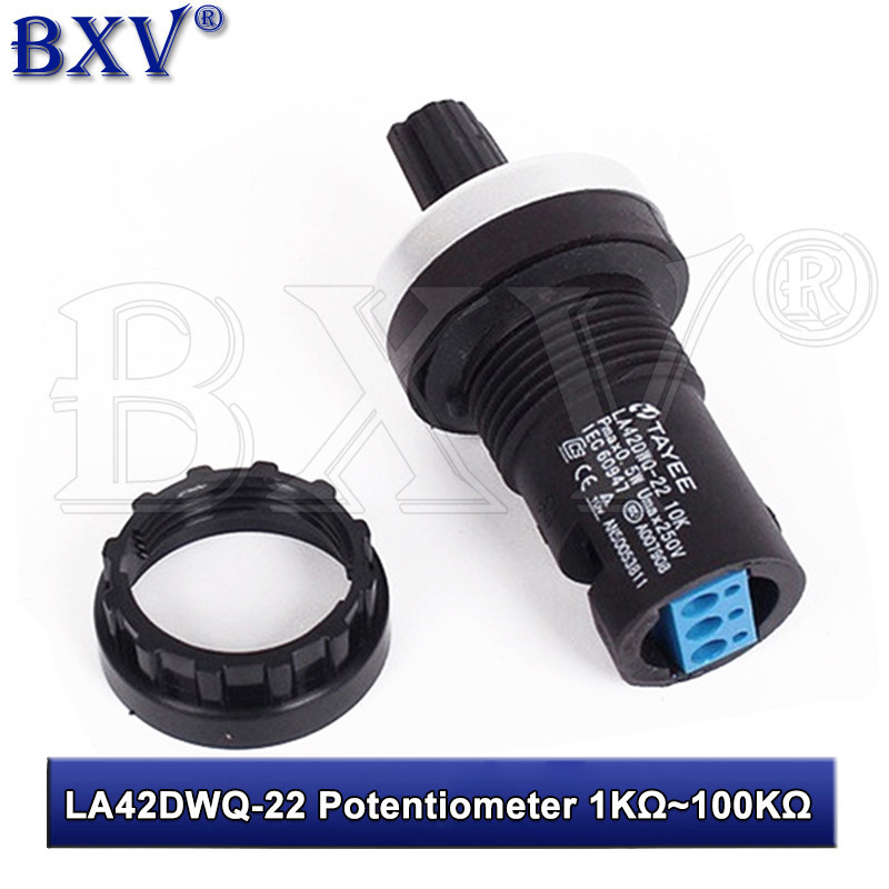 โพเทนชิโอมิเตอร์ ตัวแปลงอินเวอร์เตอร์ LA42DWQ-22 22 มม. 1K 2K 5K 10K 20K 50K 100K 1 ชิ้น