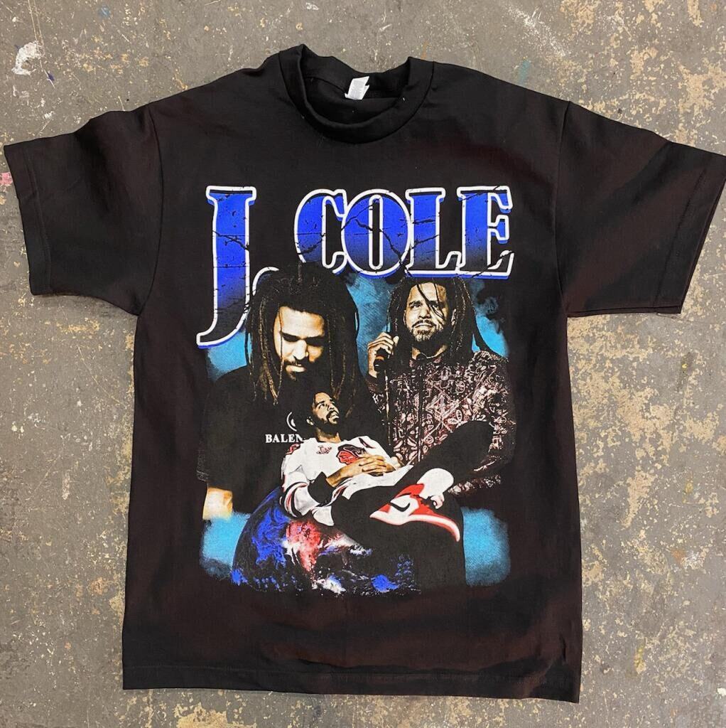 เสื้อยืด ผ้าฝ้าย พิมพ์ลาย J Cole