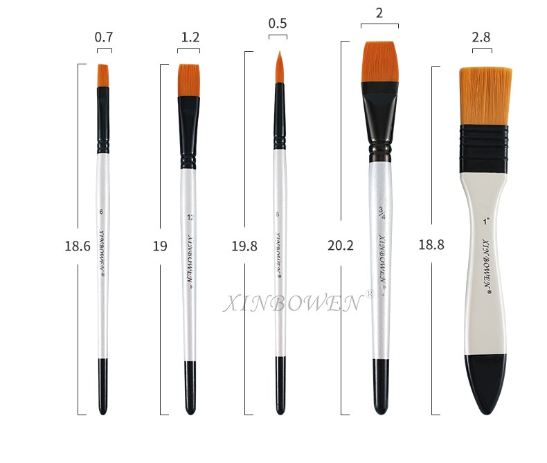 แปรงทาสี 10 ชิ้น ต่อชุด ทําโดยไนลอน / gouache / ภาพวาดอะคริลิค / ภาพวาดสีน้ํามัน / ภาพวาดสีน้ํา /