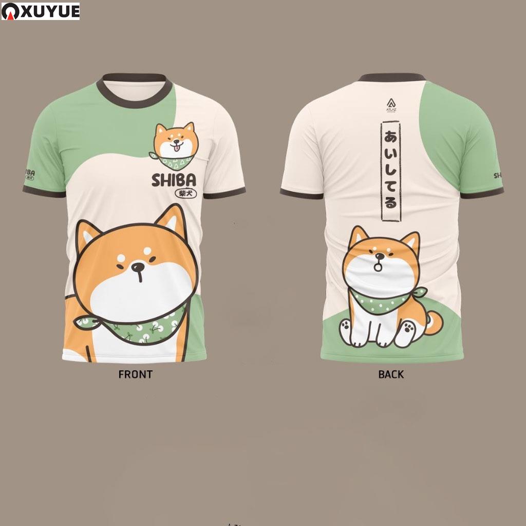(XUYUE) (พร้อมส่ง) เสื้อวิ่งพิมพ์ลายน้องหมาชิบะ