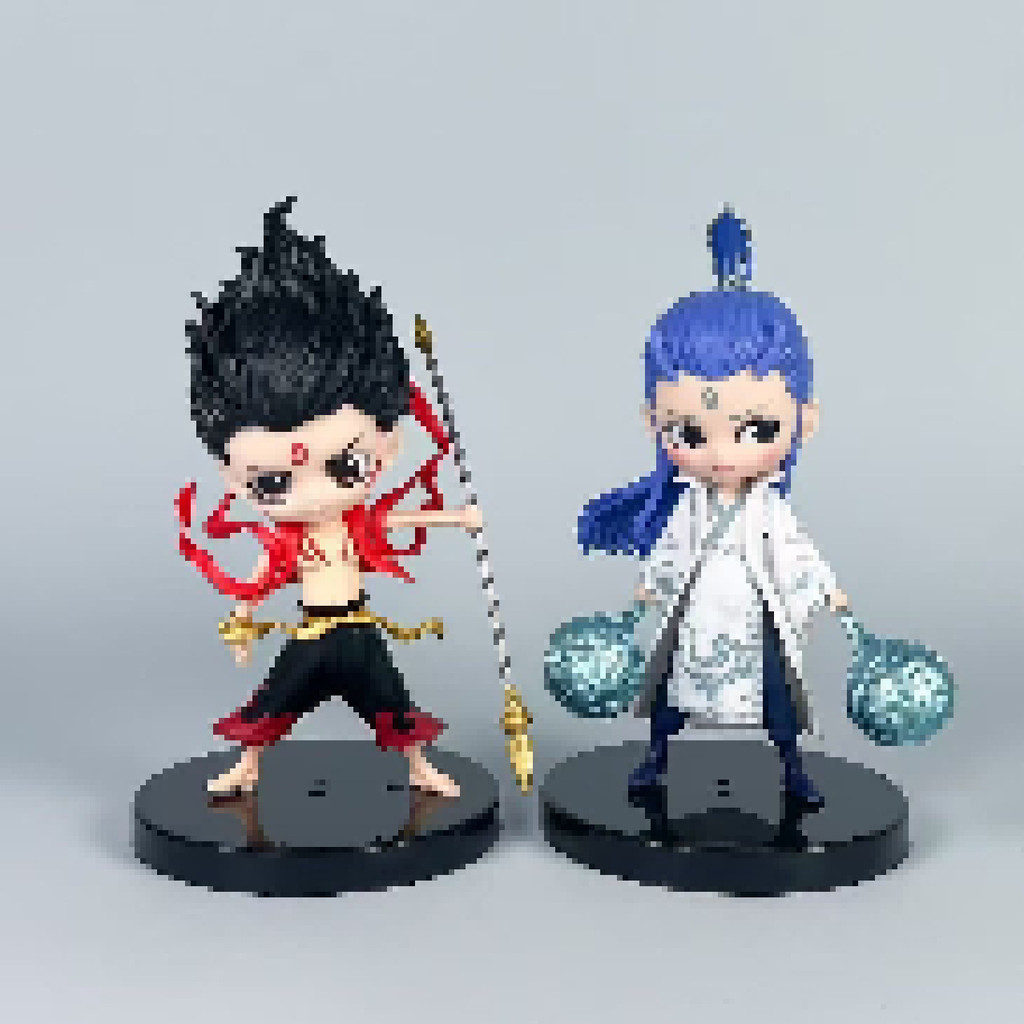 Nezha Figure: Demon Child มาถึงโลก 2 อนิเมะการ์ตูน Nezha Ao Bing Bing Doll Toy Desktop Decoration
