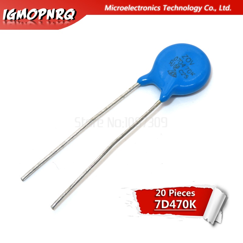 20 ชิ้น วาร์ริสเตอร์ 07D470K 47V 7D470K 7D470 ใหม่