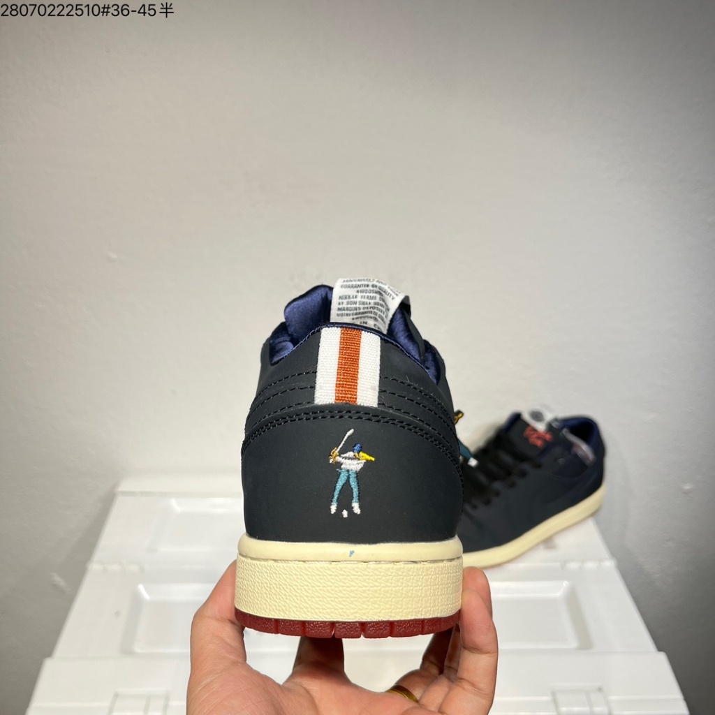 Eastside Golf x Nike Air Jordan 1 SP "Midnight Navy" ผ้าใบลำลองแบบ Low Cut บาสเก็ตบอลย้อนยุค รองเท้