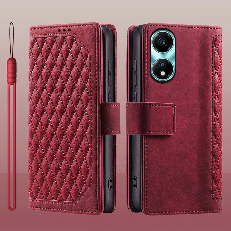 เคสโทรศัพท์มือถือหนัง ฝาพับ พร้อมช่องใส่บัตร สําหรับ Huawei Honor X5 Plus X5 Plus X 5 Plus