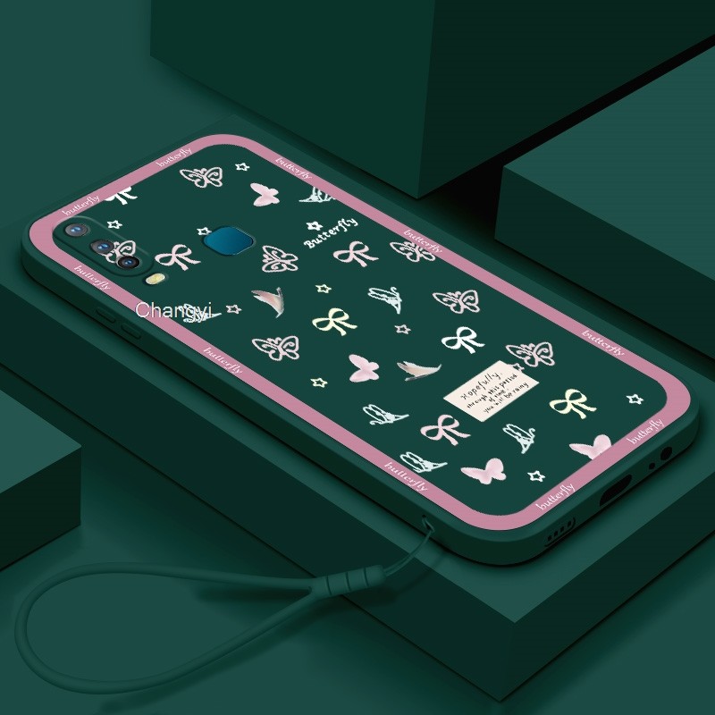 Vivo V1901A V1901 1901 1904 1940 V1901T สร้อยข้อมือดอกไม้น่ารัก สีชมพู Bowknot Case