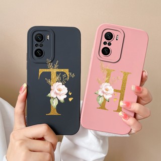 เคสโทรศัพท์มือถือ ซิลิโคน ผิวด้าน ลายดอกไม้ ตัวอักษรน่ารัก สําหรับ Xiaomi Redmi K40 Pro RedmiK40 K 40 RedmiK40 K 40 Pro