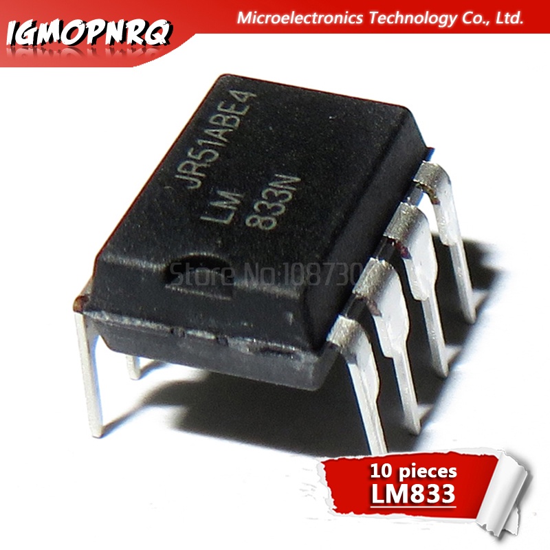 เครื่องขยายเสียง LM833N LM833 DIP-8 o 10 ชิ้น