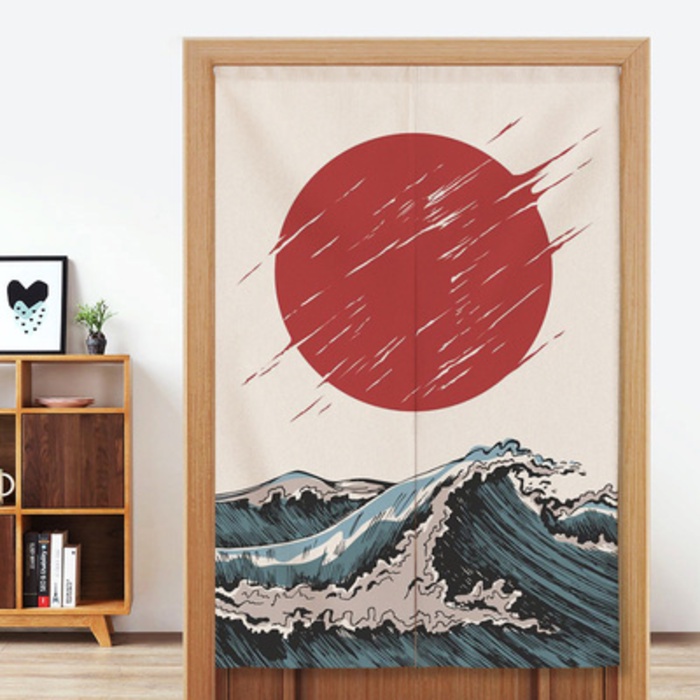 แนะนำ ผ้าม่าน ผ้าม่านประตู หน้าต่าง สไตล์ญี่ปุ่น แนวสตรีท สําหรับบ้าน โรงแรม ราคาพิเศษ มีเก็บเงินปลายทาง