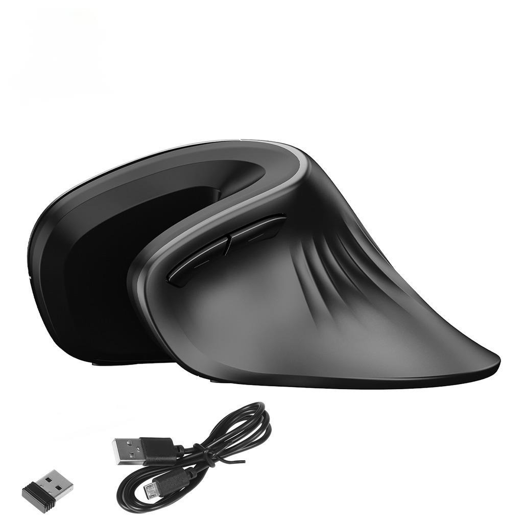 เมาส์ไร้สายแนวตั้ง 2.4GHz 6 ปุ่ม 3200 DPI ชาร์จ USB เมาส์ออปติคอลตามหลักสรีรศาสตร์ แบตเตอรี่สําหรับ PC/แล็ปท็อป