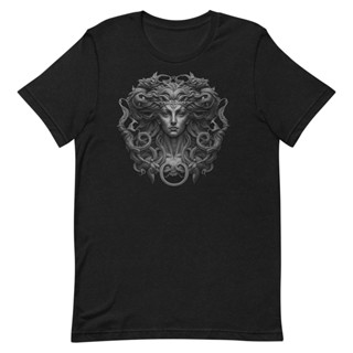 เสื้อยืด พิมพ์ลายกราฟฟิค Medusa แฟนตาซี สําหรับผู้ชาย และผู้หญิง