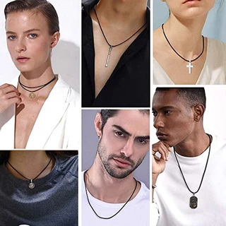 สายเชือกถัก สเตนเลส สีดํา 45 50 60 ซม. สําหรับทําเครื่องประดับ สร้อยคอ เชือกถัก แฮนด์เมด 1 ชิ้น