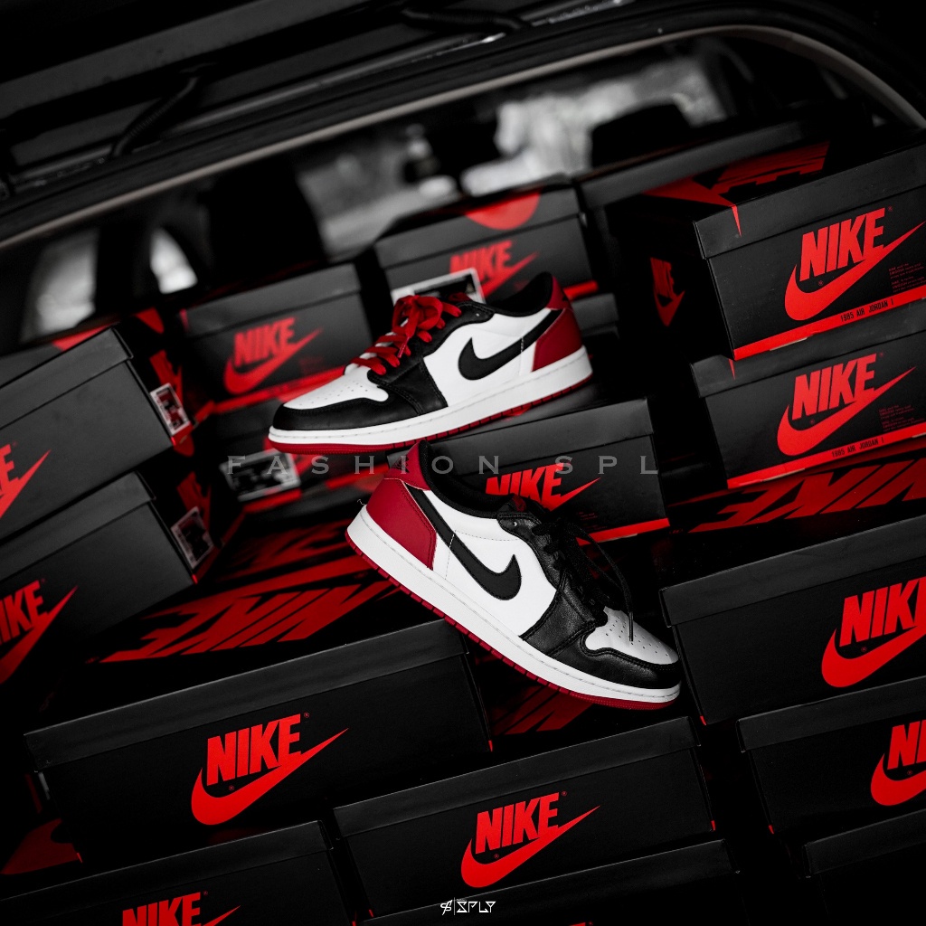 Nike 【Fashion SPLY】Air Jordan 1 Low OG Black Toe（ CZ0790-106）Sneakers ของแท้ 100%