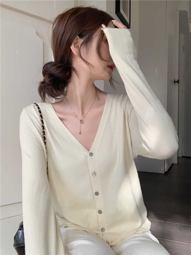 69894 เสื้อคาร์ดิแกนแขนยาว ผ้าถัก กันแดด