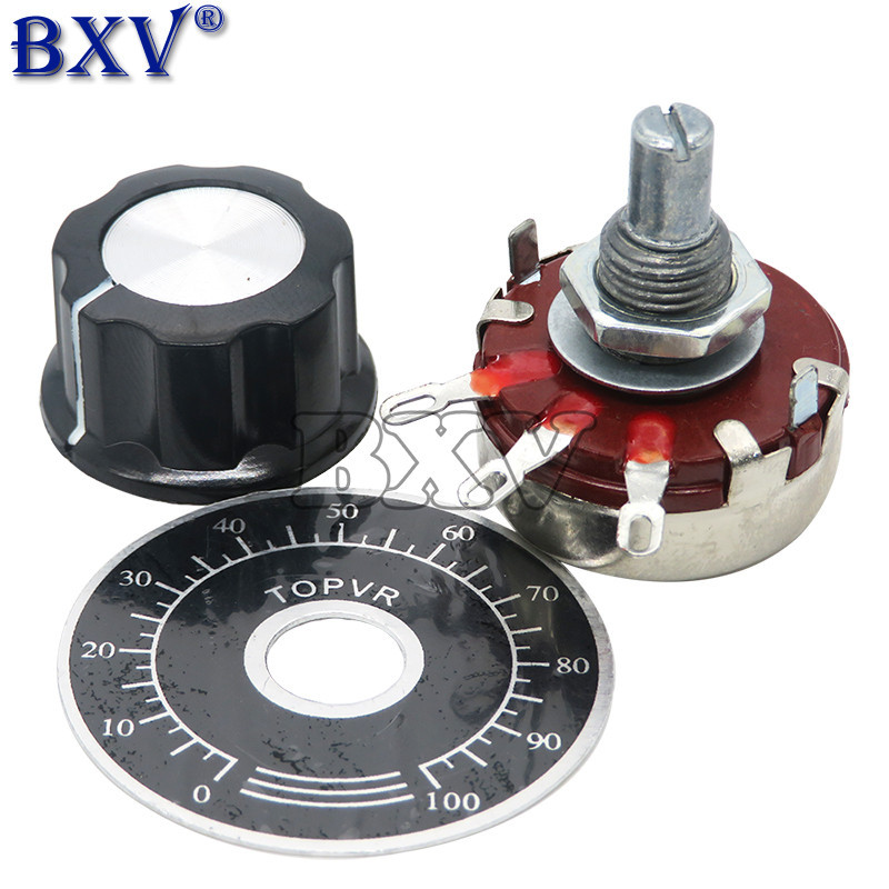 1 ชุด = 3PCS WTH118 DIY ชุดอะไหล่ 2W 1A Potentiometer 1K 2.2K 4.7K 10K 22K 47K 100K 470K 1M MF-A03 +