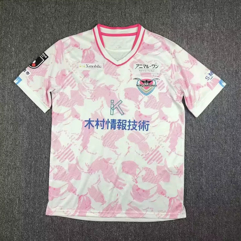 2023 Bird Sandstone Sangan Tosu away white jersey ญี่ปุ่น J-League เสื้อฟุตบอลรุ่นแฟนเสื้อฟุตบอลเสื้
