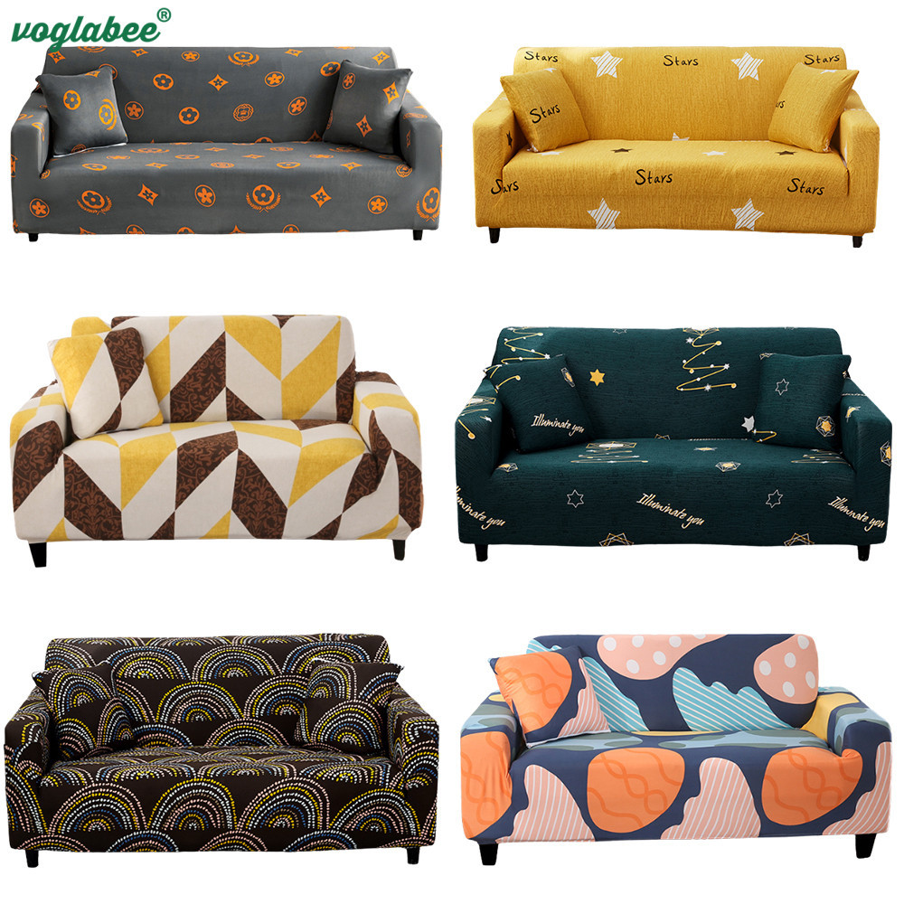 ผ้าคลุมโซฟา แบบโฟมยืดหยุ่น กันลื่น รูปตัว L สําหรับห้องนั่งเล่น 1 2 3 4 ที่นั่ง