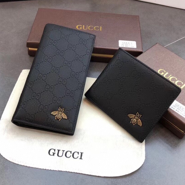 Gucci ของแท้ กระเป๋าสตางค์ ใบยาว พับได้ อเนกประสงค์