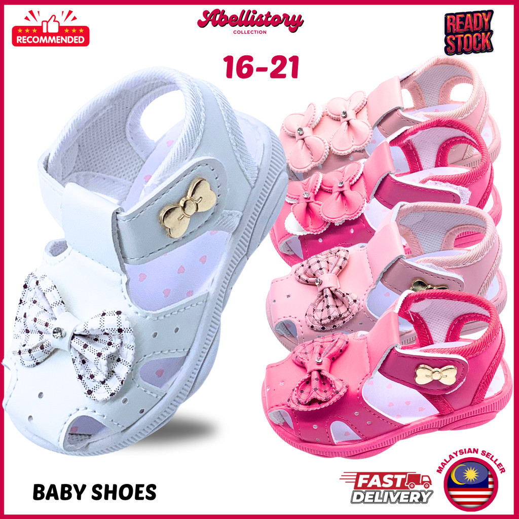 (Abellistory) รองเท้าเด็กทารกแรกเกิด 0-2years Kids Fashion BiBi Sound Sandal Anti Slip 16-21