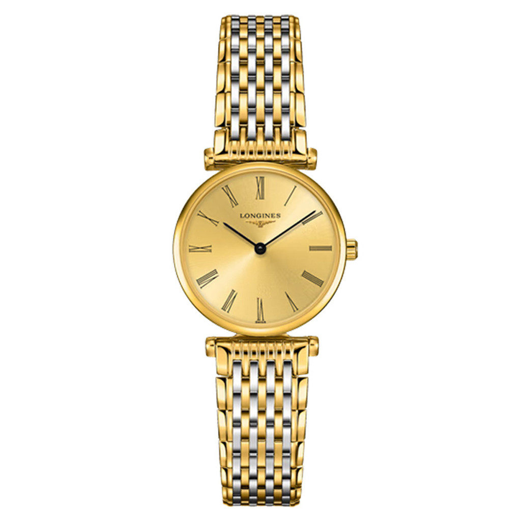 ชุดนาฬิกาผู้หญิง Longiness Jialan Series L4.209.2.31.7 Gold-Plated Quartz Watch รุ่นสุภาพสตรี