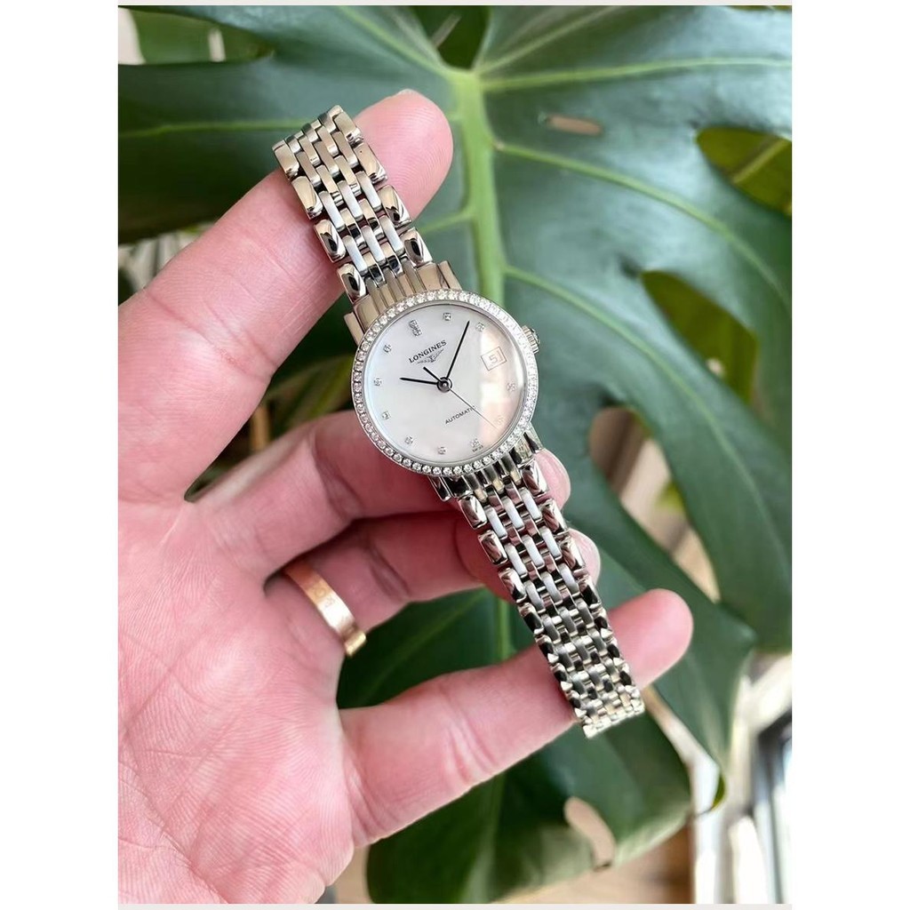 [ครบชุด] นาฬิกา Longiness ทํานาฬิกากลไกอัตโนมัติประดับเพชรแบบดั้งเดิมสุภาพสตรี L4.309.0.87.6