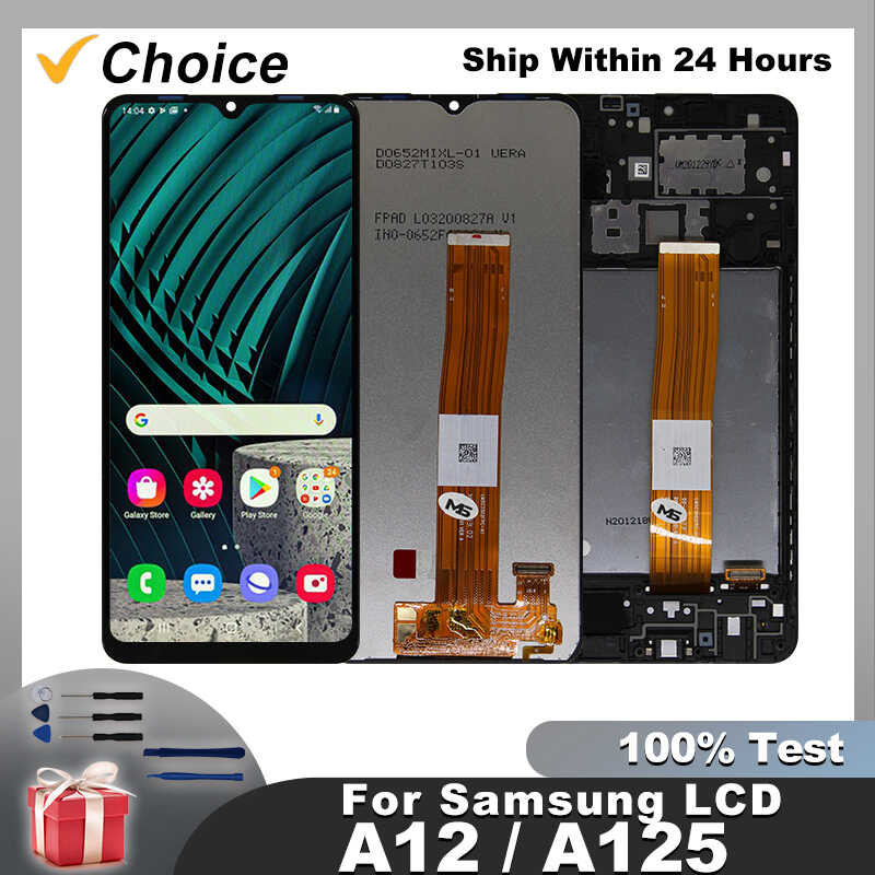 6.5 "ทางเลือกสำหรับ Galaxy A12 Sm-A125f A125f แอลซีดีแสดงผล A125หน้าจอสัมผัส Digitizer สำหรับ Samsung A12เปลี่ยนหน้าจอ