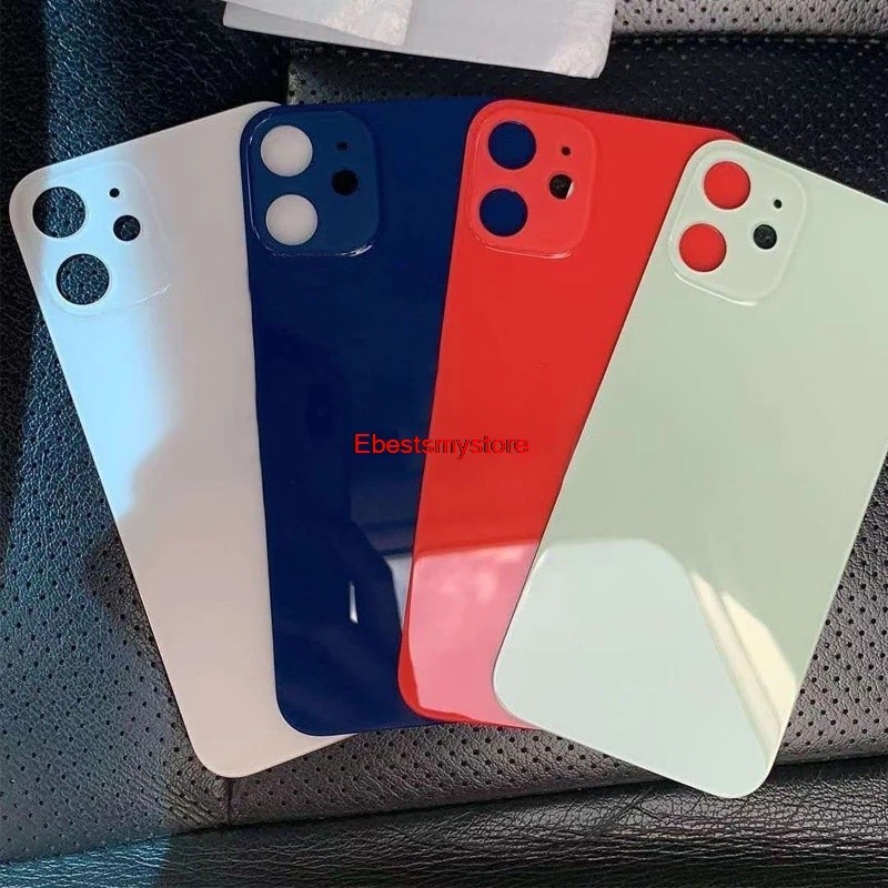 Ebemy-Big hole ฝาหลังแก้วสําหรับ iPhone 12 12 Mini คุณภาพสูงซ่อม 12 Mini ด้านหลังเปลี่ยน