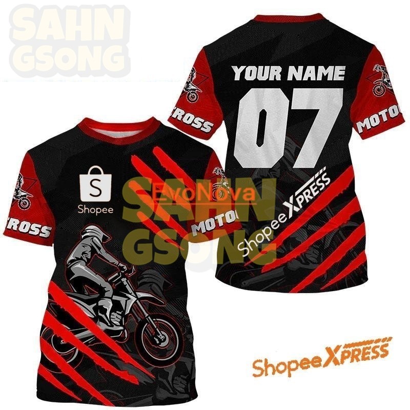 [ชื่อและหมายเลขแบบกําหนดเองฟรี] 2025 MOTOCROSS SHOPEE Rider Long /short Sleeves (ขายดี)Jersey Corner