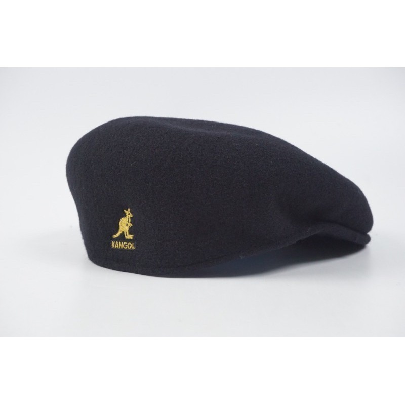 หมวกแก๊ป ผ้าวูล ลายจิงโจ้ Kangol Kangaroo 504 สีดํา