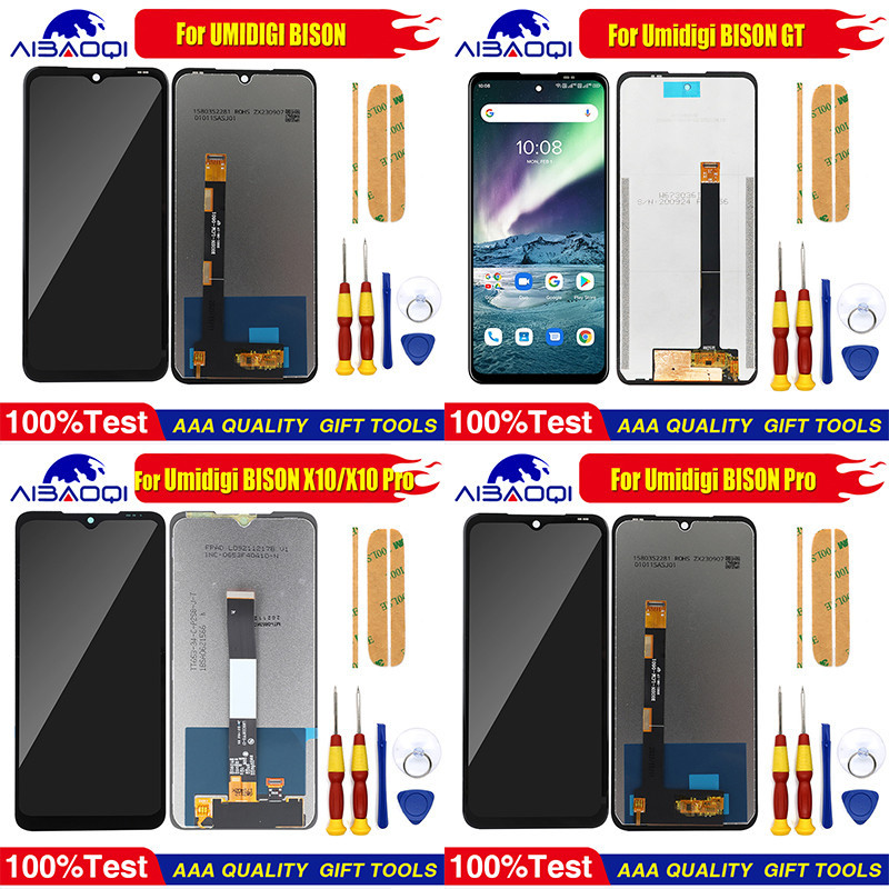 หน้าจอ LCD แบบสัมผัสของแท้ใหม่สำหรับ GT Umidigi Bison X10 Pro