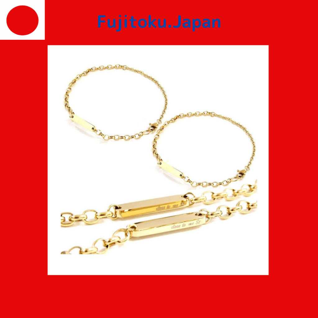 High quality products Directly from Japan Pair Bracelet/Anklet Surgical Stainless Steel Gold Men an