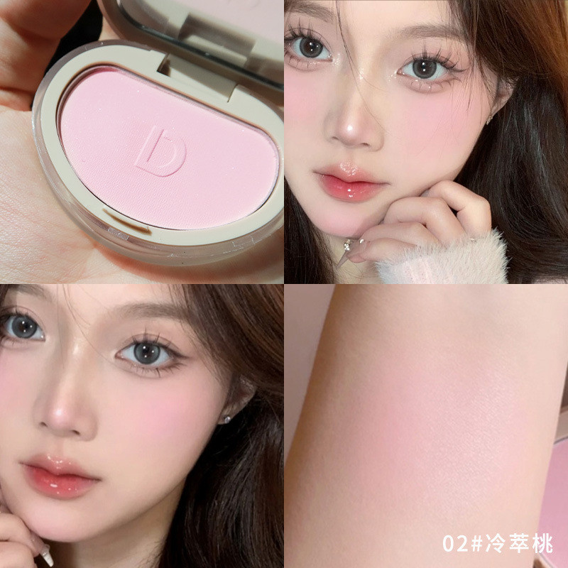 Daimanpu Monochrome Blush Whitening High Gloss Matte Nude Color Fixing Makeup Milk Powder Girly Domestic Beauty Makeup Blush Monochrome powder blusher disc ความอิ่มตัวต่ํา matte high gloss แป้งน้ําผึ้ง nude pure natural rouge