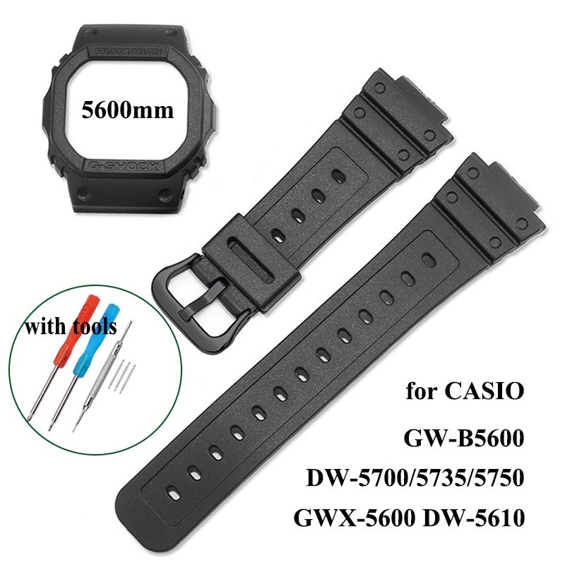 สายนาฬิกาข้อมือ และกรอบ กันน้ํา สําหรับ Casio G-SHOCK DW5600 GW-B5600 GWX-5600 DW5700