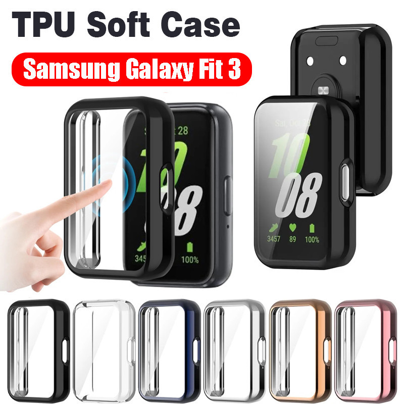 เคสป้องกันเต็มจอ สําหรับ Samsung Galaxy Fit 3 TPU เคสป้องกันหน้าจอ สําหรับ Samsung Galaxy Fit 3 Smart Watchband เคสป้องกันเต็มจอ