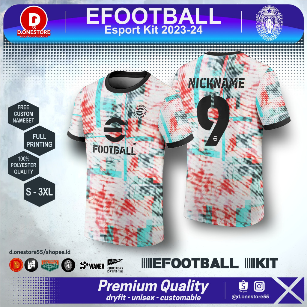 [การปรับแต่งฟรี] JERSEY EFOOTBALL 2024 AGILITY [ดีไซน์ใหม่] กีฬา Unisex แห้งเร็ว