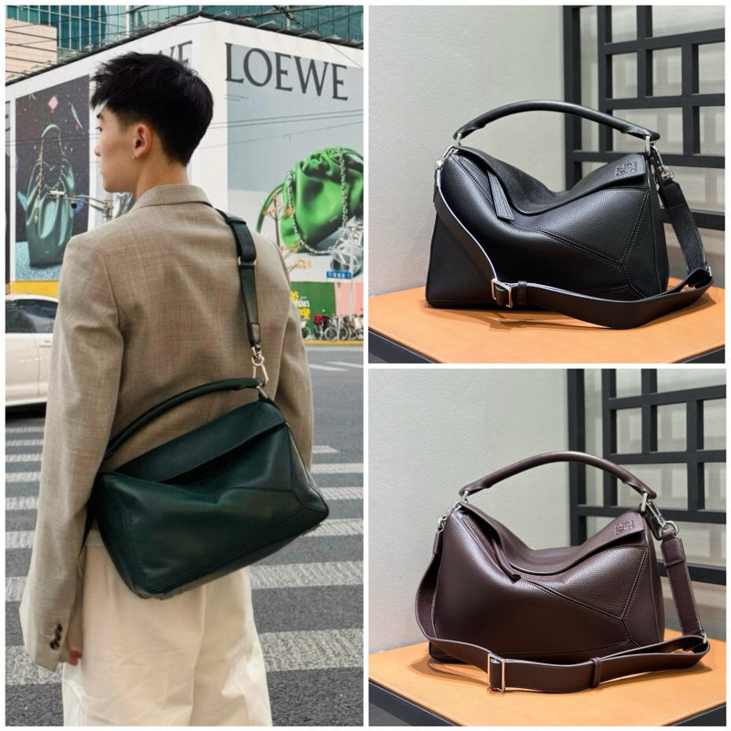 Pre order ราคา11800 L0ewe โลเอเว่ Puzzle 66003 กระเป๋าสะพายข้าง Leather SZ33*14*21.5cm