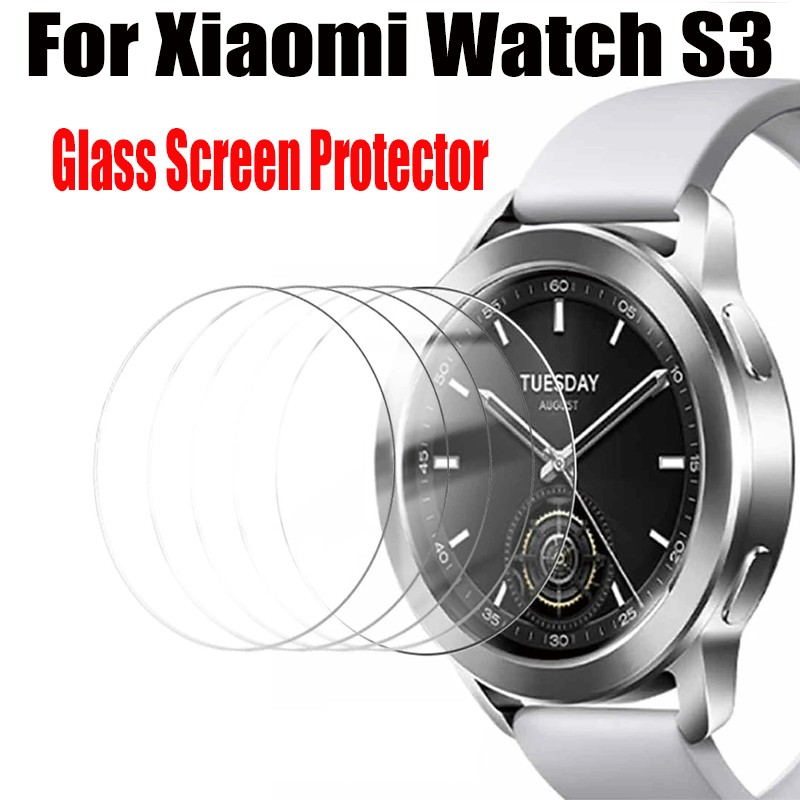 ฟิล์มกระจกเทมเปอร์สำหรับนาฬิกา สําหรับ Xiaomi Watch S3 ฟิล์มกระจกป้องกันเต็มรูปแบบโค้ง สำหรับ Xiaomi WatchS3 อุปกรณ์สมาร์ทวอทช์