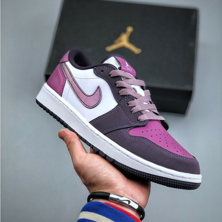 Nike Air Jordan 1 Golf Low cut Basketball Shoes Casual Sneakers For Men&amp;Women White/Purple