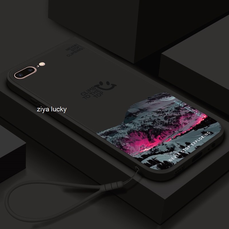 สําหรับ IPhone 7 8 Plus A1661 A1784 A1785 แฟชั่น Cool Aesthetics Smile Snow Mountain ซิลิโคนกันกระแท